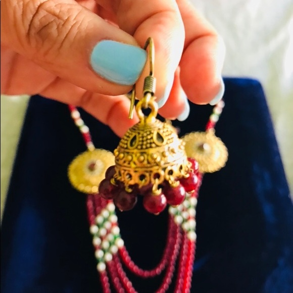 14k Gold Plated Necklace & Earrings Set - Picture 6 of 9